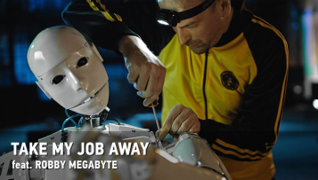 Dubioza Kolektiv je videospotu 'Take my job Away' predstavlja tudi prvega domačega pojočega robota