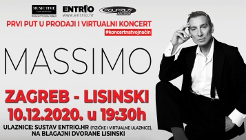 Na koncert Massima Savića z virtualno vstopnico, 10. december ob 19:30